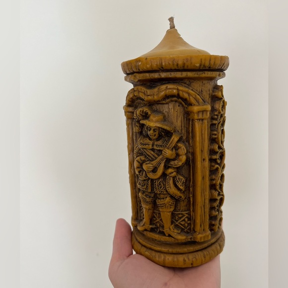 Vintage German Renaissance bees wax candle - Picture 2 of 5